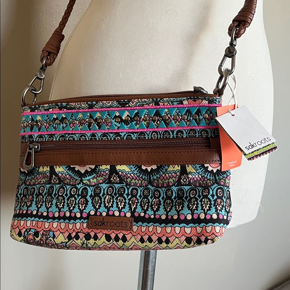Sakroots Colorful Patterned Crossbody Bag